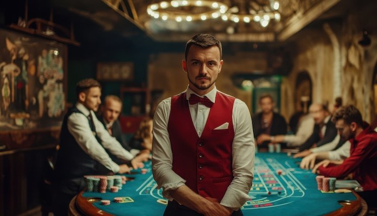 Tampilan roulette Dream Gaming dengan roda dan taruhan